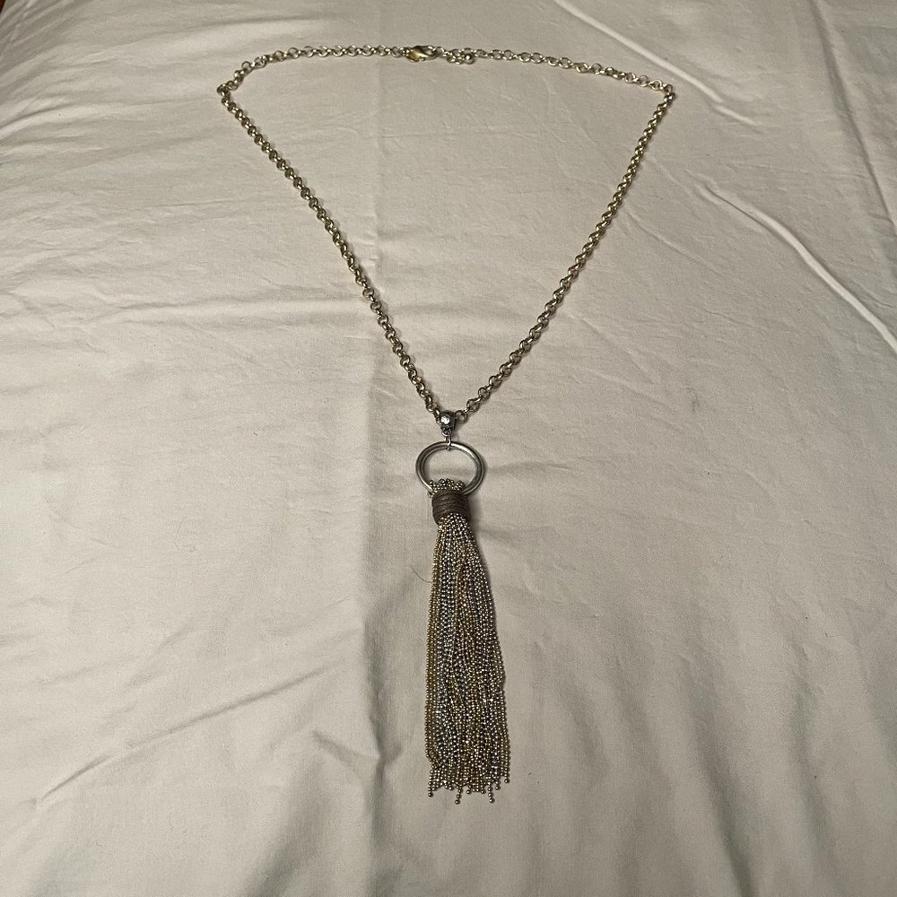 Silver Tassel Necklace